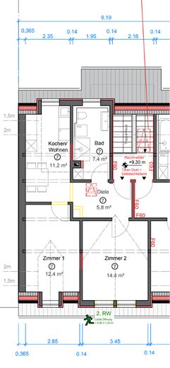 Charmante 2-Zimmer Dachgeschosswohnung in Jena-Wenigenjena – फोटो 22