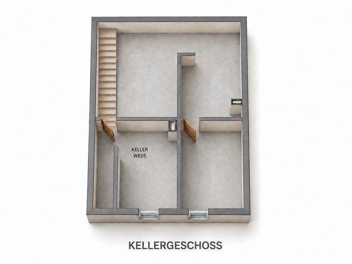 Piso reformado de 2 habitaciones con cocina, baño y plaza de aparcamiento en Lingenfeld – Kellerabteil