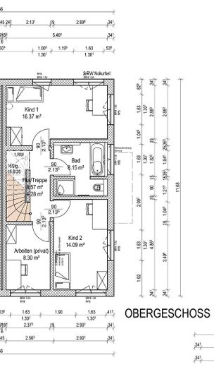 Semi-detached house in Obermenzing - new build – Grundriss OG