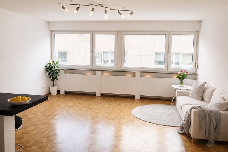Provisionfrei: Bezugsfreie, helle 2-Zimmer-Wohnung mit Aufzug in begehrter Lage Stuttgart-West – Wohnzimmer EinrichtungBeispiel