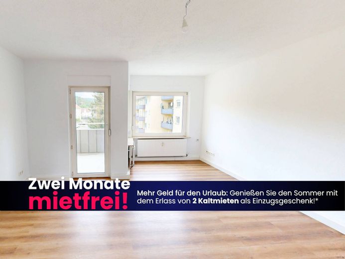 Zomer, zon, besparen: 2 netto koude huren cadeau! 2-kamerappartement met BALKON op loopafstand van de oever van de Main – Foto 1