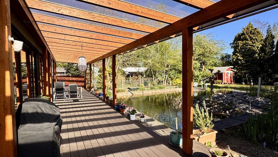 68m² Terasse mit Glasdach