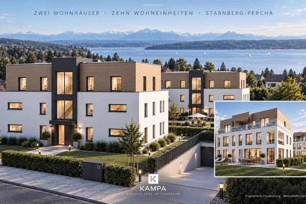 10 unità abitative · Garage sotterraneo · architettura KAMPA moderna · Starnberg-Percha