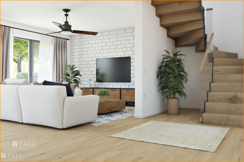 Wohnzimmer Blick Treppe
