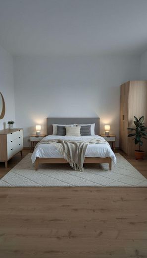 Schlafzimmer eingerichtet