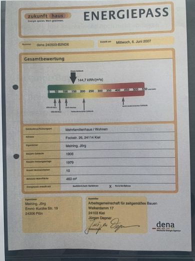 Helle, schöne und gepflegte Altbauwohnung mit Dielenfussboden und Einbauküche – Energieausweiss