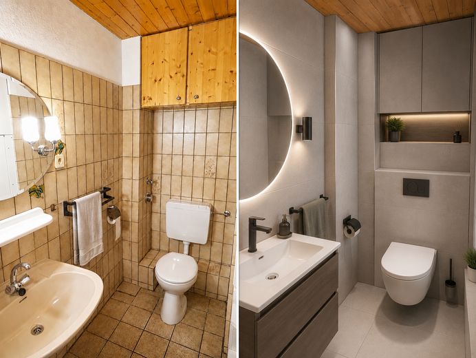 MAISONETTEWOHNUNG MIT GROSSEM BALKON – Bad WC