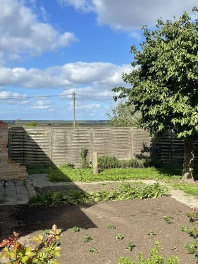 Dom jednorodzinny z mieszkaniem dla gości na przedmieściach, w dolnym biegu doliny Piany, w sercu Pomorza Przedniego – Blick durch den Garten