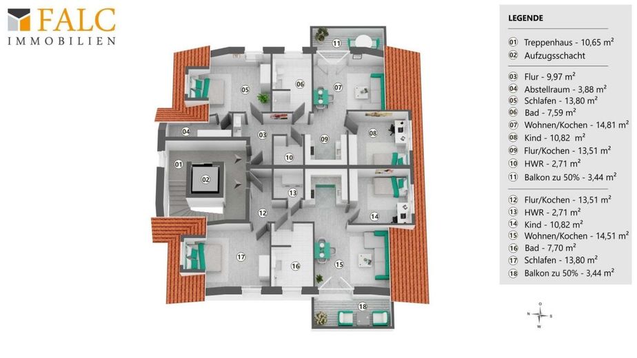 Baugenehmigtes MFH in Langenhagen - Investitionsmöglichkeit mit sofortigem Entwicklungspotenzial – Grundriss - Dachgeschoss