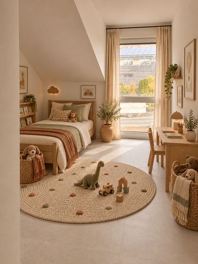 हरियाली के बीच 4 कमरों वाला नया निर्माण KFW 40 – Kinderzimmer 2 oder Büro