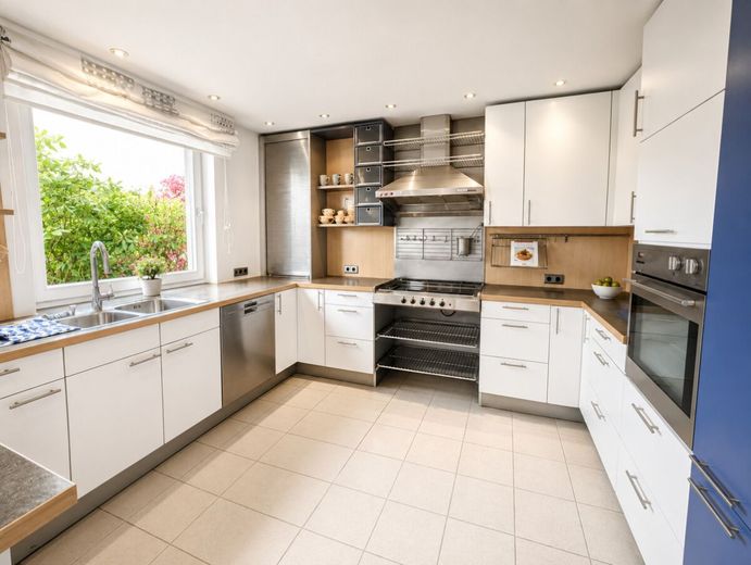 Charakterimmobilie mit Einliegerwohnung auf außergewöhnlichem Naturgrundstück – Küche WE1