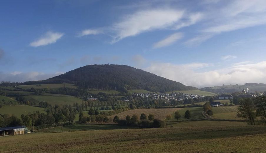 Blick vom Haus auf Wilzenberg