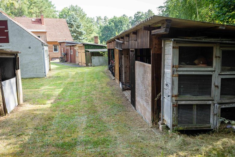 Viele offene Schuppen 