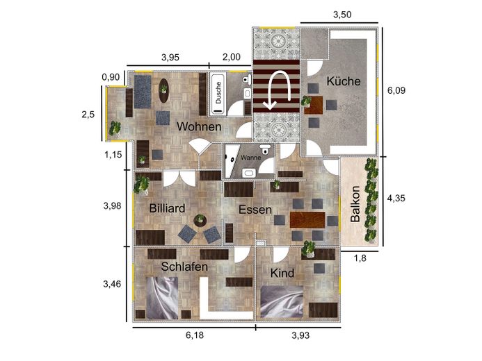 Stijlvol gerenoveerd appartement in een oud gebouw met balkon op het zuidwesten (provisievrij) – Foto 25