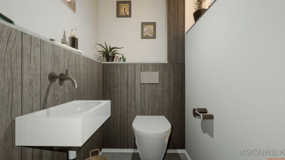 GROSSES HAUS AUF KLEINER FLÄCHE – Ansicht Gäste-WC