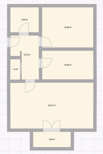 Un chez-soi ensoleillé avec balcon exposé sud - Appartement de 2 pièces à occuper soi-même - Sans commission – Grundriss_ca. Fläche