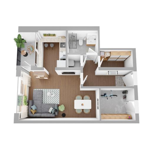Besser als Neubau! 1 Zimmer Traumwohnung mit Balkon in Alfeld. 0% Provision, 100% Sicherheit. – 1 Zim. Wohnung Grudriss