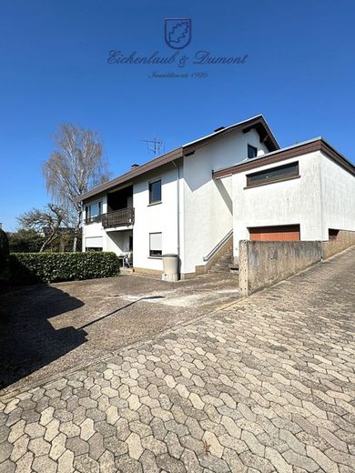 Großzügiges 1-FH + ELW, freistehend mit 2 Garagen, Kamin + Wintergarten – Garage und Stellplätze Rückseite