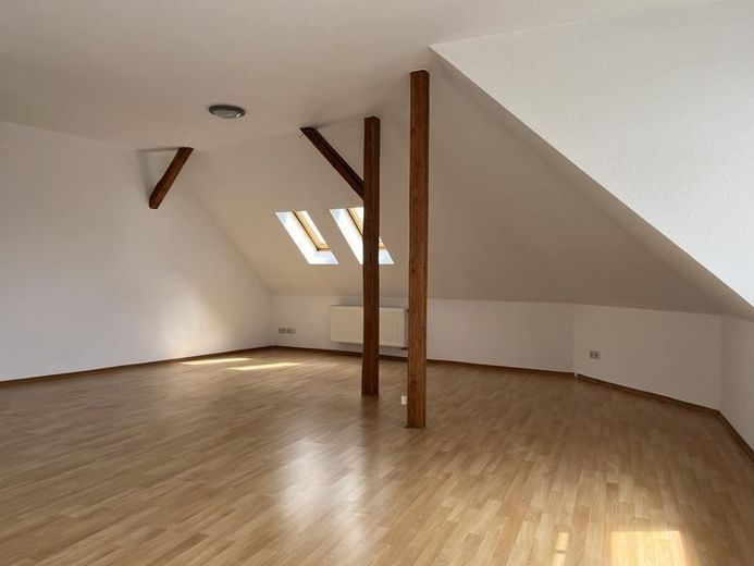 Helle und vermietete Maisonette DG 2-Zi. mit Balkon, Aufzug, Laminat, Wanne und Dusche in Bestlage * – Wohnzimmer