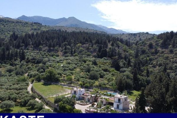 Ampia proprietà con due case, piscina e autosufficienza energetica a Pemonia, Apokoronas