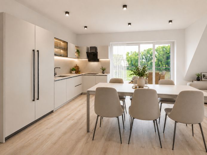 Platz für die ganze Familie – 6,5-Zi.-Maisonette in Ergenzingen mit Balkon & VVS in 5 Gehmin. – Visualisierung Küche & Essen