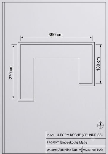 Große 2 Zimmer Wohnung, 100qm im 2-FH, Bj 2006, Balkon, Stellplatz, Garage – Küchenskizze