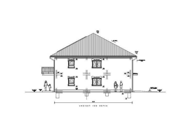 Neubauprojekt – 8 Mietwohnungen (2- und 3- Zimmerwohnungen), neu und modern – Ansicht Osten
