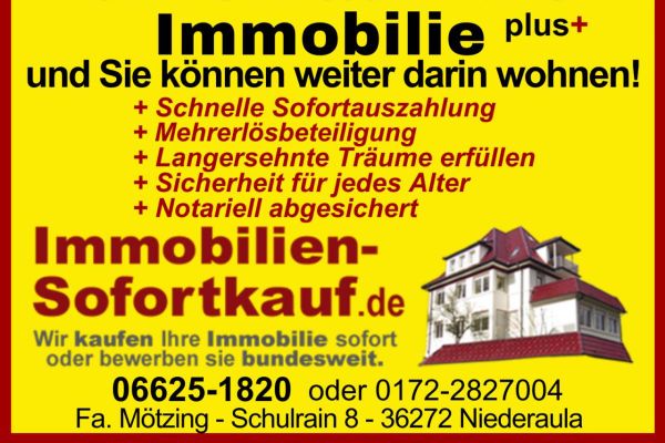 Full Sale Plus..."We buy your property immediately!"