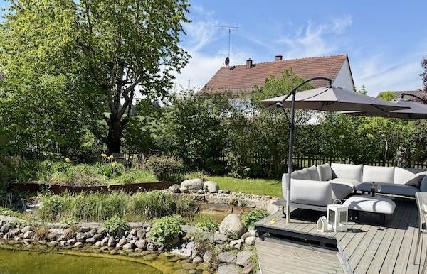 Blick von Osten auf Garten