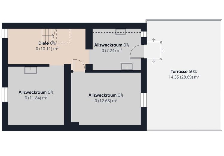 Ohlenhof | Ansprechendes Reihenmittelhaus mit Balkon und Terrasse – S&amp;P | Grundriss Souterrain