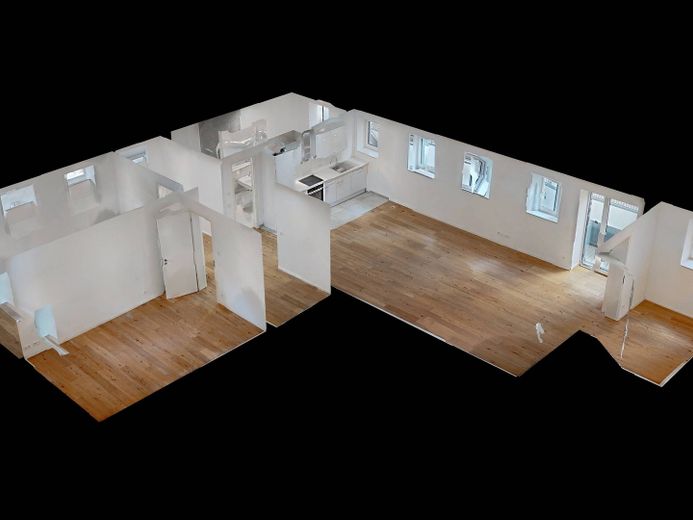 Moderno y espacioso piso de 3,5 habitaciones con TERRAZA y COCINA INTEGRADA en el oeste de Stuttgart – 3D-Ansicht Grundriss