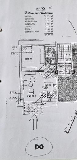 Attraente appartamento mansardato con balcone, posto auto e soffitta aggiuntiva – Grundriss