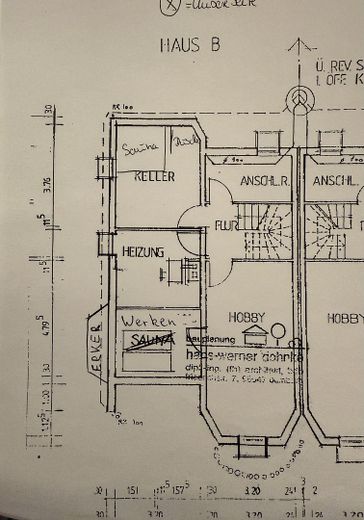 Maison jumelée adaptée aux familles avec jardin, sauna, studio et sous-sol à Stegaurach – Grundriss KG