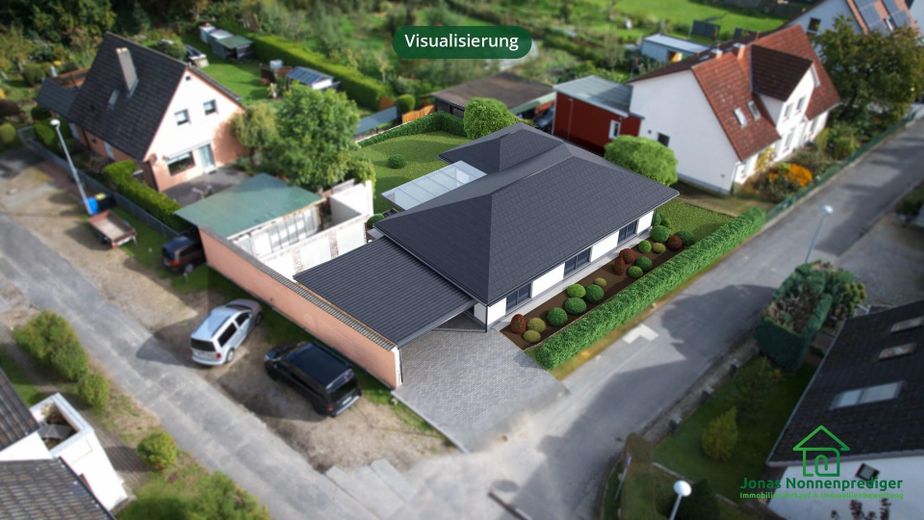 Baugrundstück mit Baugenehmigung für ein Wohnhaus mit 2 WE - für den Käufer provisionsfrei – Bungalow – neue Genehmigung
