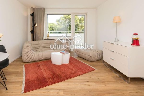Entrate subito e sentitevi a vostro agio: appartamento ristrutturato di 1,5 locali con balcone a Bogenhausen