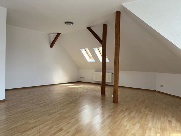 Helle und vermietete Maisonette DG 2-Zi. mit Balkon, Aufzug, Laminat, Wanne und Dusche in Bestlage * – Wohnzimmer
