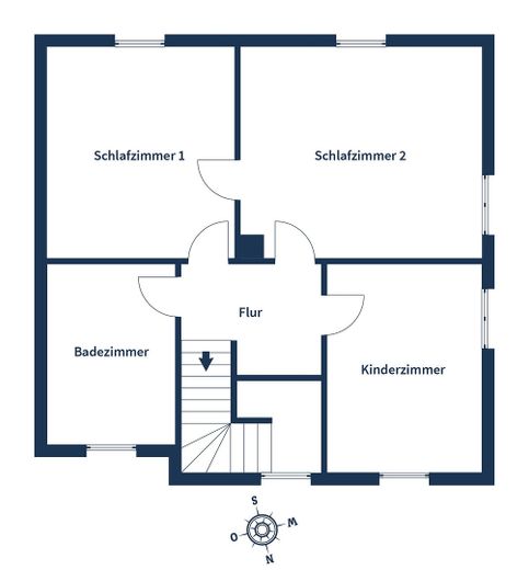 Wohnen wie im Haus: 4-Zimmer-Maisonette mit Talblick, Balkon und Carport – Grundriss OG