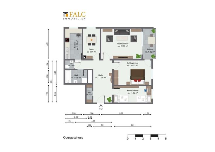 Charmante Wohnung in historischer Kurstadt - FALC Immobilien Heilbronn – Grundriss