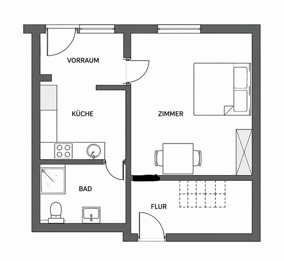 Möblierte 1-Zimmer-Wohnung in Scharbeutz – Foto 7