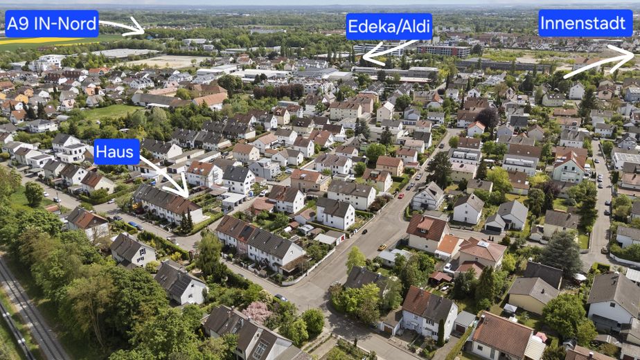 Ingolstadt-Nord’da bahçeli, tamamen yenilenmiş sıra evin köşe evi – Umgebung Süd-Ost