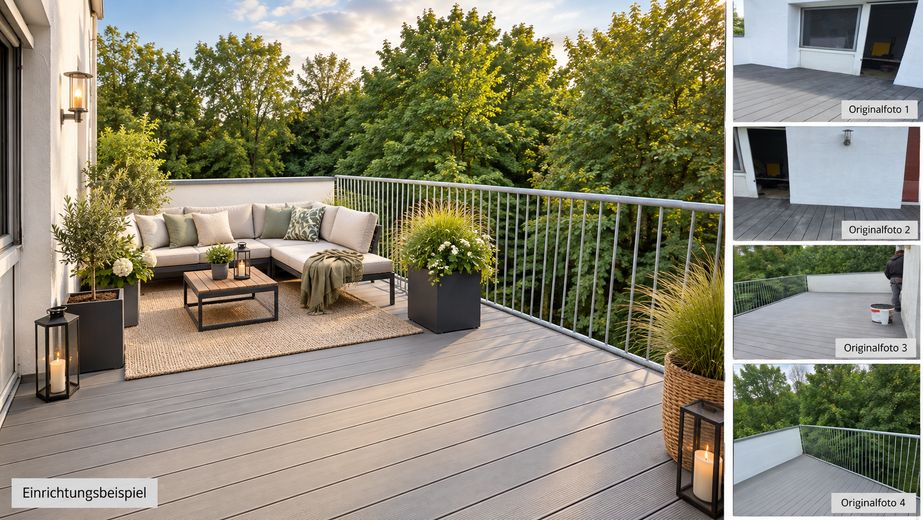 3,5 locali con terrazza sul tetto, Solingen Wald, ai margini del bosco, ristrutturato, su richiesta con possibilità di rilevare i mobili dall’inquilino precedente – Foto 1