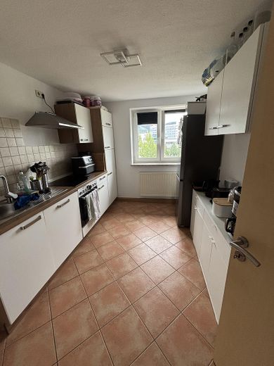 Helle 3-Zimmer-Dachgeschosswohnung mit Balkon & Einbauküche – Haustiere erlaubt – Küche mit Einbauküche