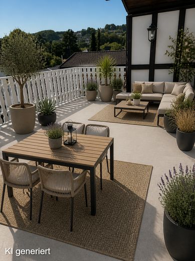 Traumblick übers Ennepetal mitten in Voerde – Balkon, KI-möbliert