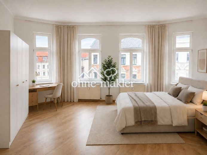 Edificio d’epoca in stile Gründerzeit libero da occupanti · appartamento d’angolo al 3º piano · nuove finestre in legno e vano scala 2025 – Foto 1