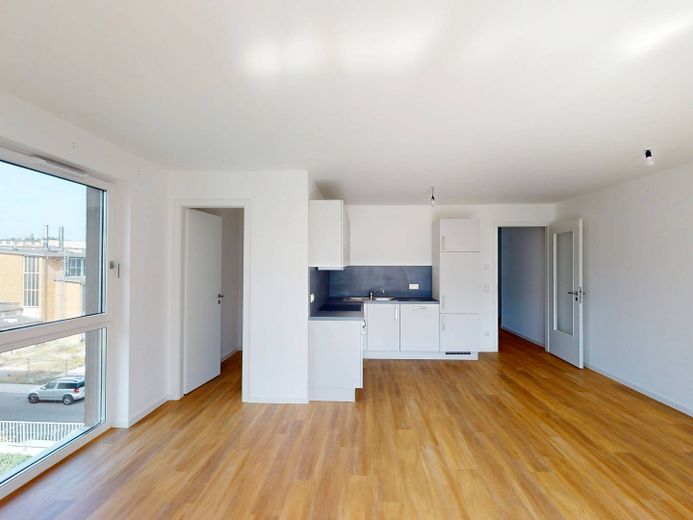 Appartement neuf moderne de 3 pièces avec cuisine équipée et BALCON ensoleillé – Ansicht IV: Wohn- und Esszimm…
