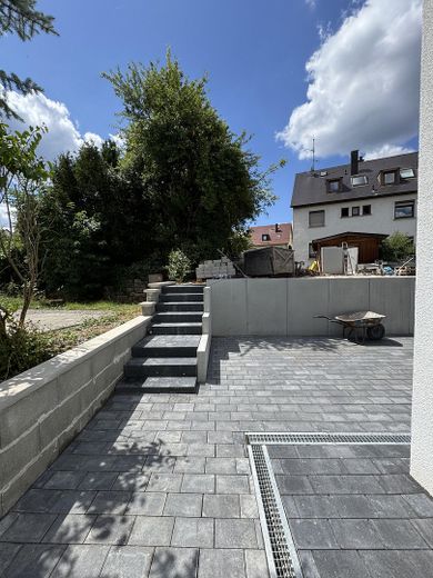 Terrasse und privater Eingang