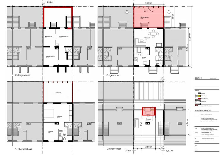 AW 20, Grundrisse KG bis DG