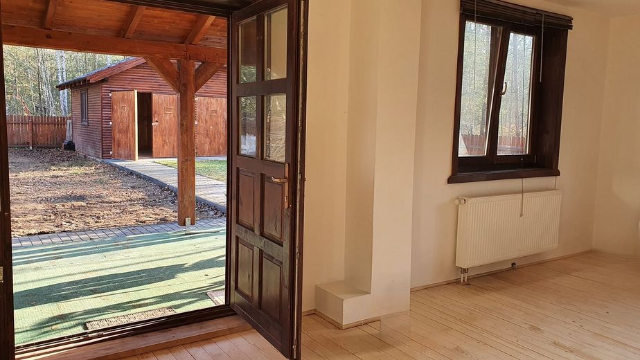 Blick zur Garage
