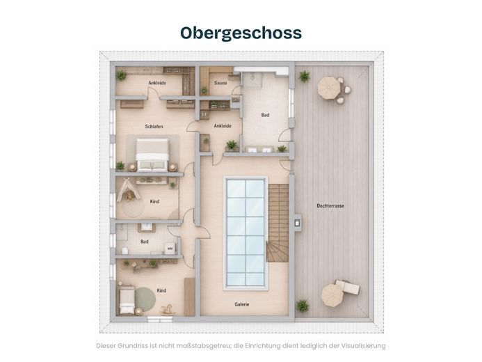 Villa esclusiva progettata da un architetto con vista libera sui prati dell’Ilmenau – Grundriss Obergeschoss
