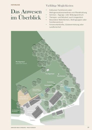 Exkl. Anwesen, Family-Office oder Pferdehof nur 64 km von Hamburg - max. bis 30 ha Eigenland möglich – Lageplan Exkl. Anwesen